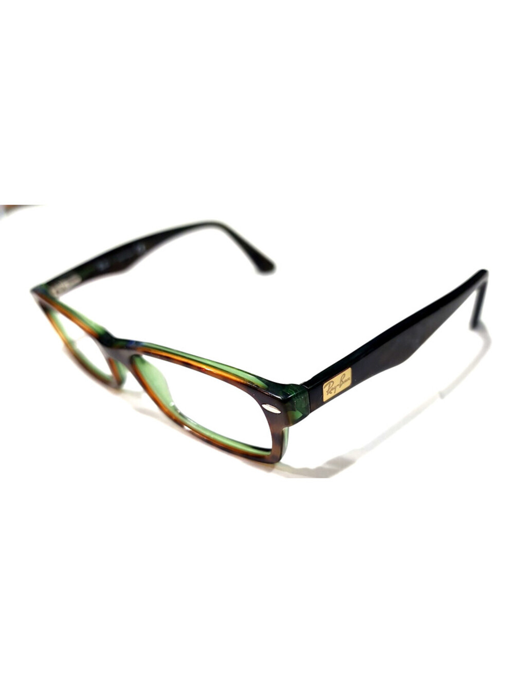 Ray Ban RB5206 2445 Tortoise Green Rectangle Eyeglasses Frame 52-18 140
